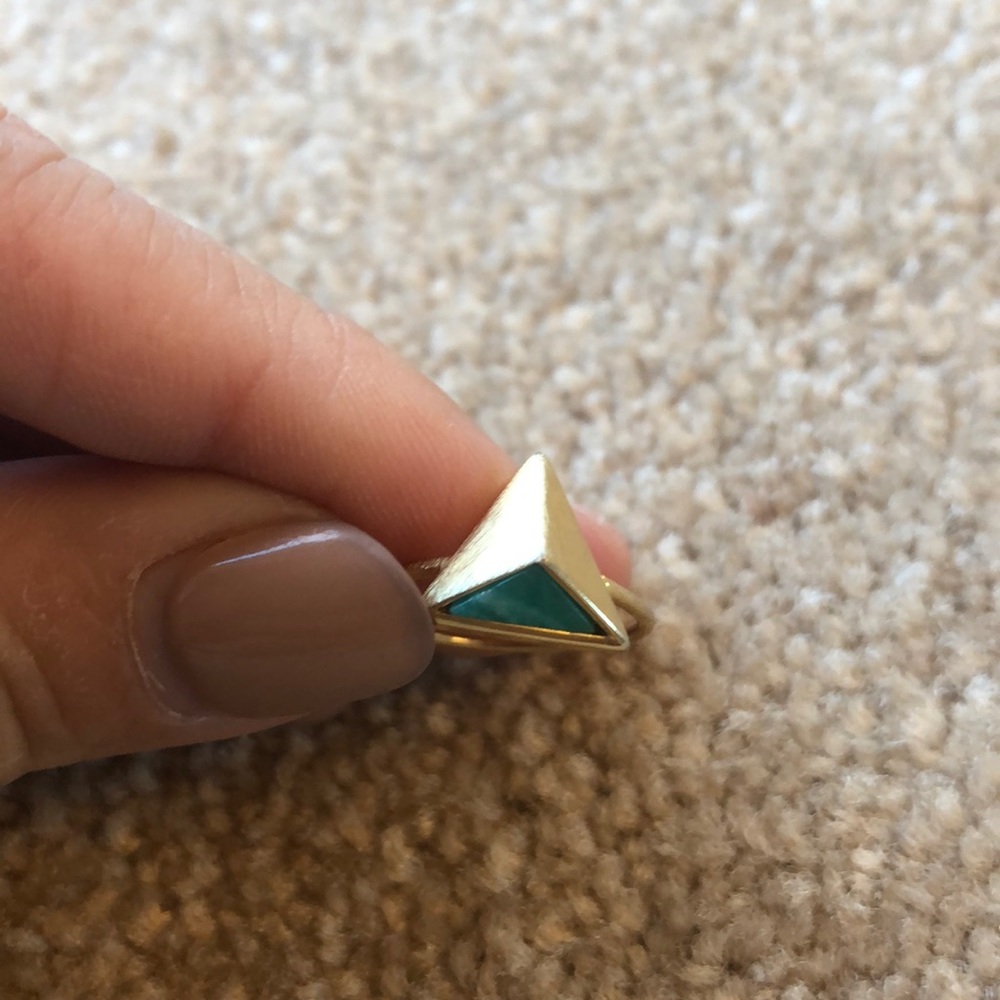 Triangle gemstone ring - Picture 2 of 2